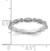 Lex & Lu Sterling Silver Stackable Expressions Diamond Ring LAL6944- 5 - Lex & Lu