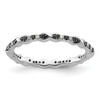 Lex & Lu Sterling Silver Stackable Expressions Black & White Diamond Ring LAL6956 - Lex & Lu
