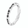 Lex & Lu Sterling Silver Stackable Expressions Black & White Diamond Ring LAL6956- 3 - Lex & Lu