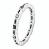 Lex & Lu Sterling Silver Stackable Expressions Black & White Diamond Ring LAL7022- 3 - Lex & Lu