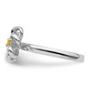 Lex & Lu Sterling Silver Stackable Expressions Polished Citrine Flower Ring LAL7106- 3 - Lex & Lu