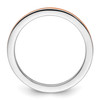 Lex & Lu Sterling Silver Stackable Expressions Orange Enameled 1.5mm Ring LAL7262- 2 - Lex & Lu