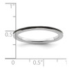 Lex & Lu Sterling Silver Stackable Expressions Black Enameled 1.5mm Ring LAL7274- 5 - Lex & Lu