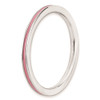 Lex & Lu Sterling Silver Stackable Expressions Pink Enameled 1.5mm Ring LAL7280- 3 - Lex & Lu