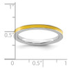 Lex & Lu Sterling Silver Stackable Expressions Yellow Enameled 2.25mm Ring LAL7298- 5 - Lex & Lu