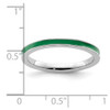 Lex & Lu Sterling Silver Stackable Expressions Green Enameled 2.25mm Ring LAL7304- 5 - Lex & Lu