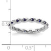 Lex & Lu Sterling Silver Stackable Expressions Created Sapphire Ring LAL7370- 5 - Lex & Lu