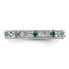 Lex & Lu Sterling Silver Stackable Expressions Created Emerald Ring LAL7424- 4 - Lex & Lu