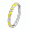Lex & Lu Sterling Silver Stackable Expressions Yellow Enamel Ring LAL7520- 3 - Lex & Lu