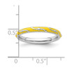 Lex & Lu Sterling Silver Stackable Expressions Yellow Enamel Ring LAL7520- 6 - Lex & Lu