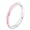Lex & Lu Sterling Silver Stackable Expressions Pink Enamel Ring LAL7562- 3 - Lex & Lu