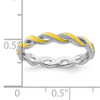 Lex & Lu Sterling Silver Stackable Expressions Yellow Enamel Ring LAL7586- 5 - Lex & Lu