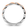 Lex & Lu Sterling Silver Stackable Expressions Orange Enamel Ring LAL7610- 2 - Lex & Lu