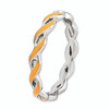 Lex & Lu Sterling Silver Stackable Expressions Orange Enamel Ring LAL7610- 3 - Lex & Lu
