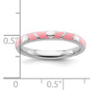 Lex & Lu Sterling Silver Stackable Expressions Pink Enamel Heart Ring LAL7634- 5 - Lex & Lu