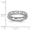 Lex & Lu Sterling Silver Stackable Expressions Carved Ring LAL7730- 5 - Lex & Lu