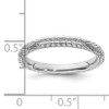 Lex & Lu Sterling Silver Stackable Expressions Rhodium-plated Patterned Ring LAL7814- 5 - Lex & Lu