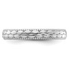 Lex & Lu Sterling Silver Stackable Expressions Rhodium-plated Patterned Ring LAL7844- 4 - Lex & Lu