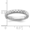 Lex & Lu Sterling Silver Stackable Expressions Rhodium-plated Patterned Ring LAL7844- 5 - Lex & Lu