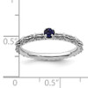 Lex & Lu Sterling Silver Stackable Expressions Created Sapphire Single Stone Ring LAL8006- 5 - Lex & Lu