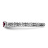 Lex & Lu Sterling Silver Stackable Expressions Created Ruby Two Stone Ring LAL8012- 3 - Lex & Lu