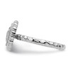 Lex & Lu Sterling Silver Stackable Expressions Rhodium-plated Oval Ring LAL8108- 3 - Lex & Lu