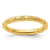 Lex & Lu Sterling Silver Stackable Expressions G/P Textured Ring LAL8156 - Lex & Lu