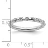 Lex & Lu Sterling Silver Stackable Expressions Rhodium Textured Ring LAL8162- 5 - Lex & Lu