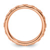 Lex & Lu Sterling Silver Stackable Expressions Pink-plated Textured Ring LAL8174- 2 - Lex & Lu