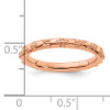 Lex & Lu Sterling Silver Stackable Expressions Pink-plated Textured Ring LAL8174- 5 - Lex & Lu