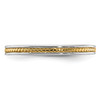 Lex & Lu Sterling Silver Stackable Expressions G/P Channeled Ring LAL8180- 4 - Lex & Lu