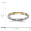 Lex & Lu Sterling Silver Stackable Expressions G/P Channeled Ring LAL8180- 5 - Lex & Lu