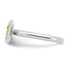 Lex & Lu Sterling Silver w/14k Gold Cross Stackable Expressions Diamond Ring LAL8414- 3 - Lex & Lu