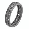 Lex & Lu Sterling Silver Stackable Expressions Black-plated Carved Band Ring LAL8534- 3 - Lex & Lu