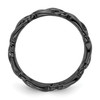 Lex & Lu Sterling Silver Stackable Expressions Black-plated Carved Band Ring LAL8552- 2 - Lex & Lu