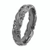 Lex & Lu Sterling Silver Stackable Expressions Black-plated Carved Band Ring LAL8552- 3 - Lex & Lu