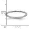 Lex & Lu Sterling Silver Stackable Expressions Rhodium Twisted Ring LAL8675- 5 - Lex & Lu