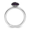 Lex & Lu Sterling Silver Amethyst Stackable Expressions Heart Ring LAL8834- 2 - Lex & Lu