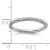 Lex & Lu Sterling Silver Stackable Expressions Polished Textured Ring LAL8917- 5 - Lex & Lu