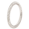 Lex & Lu Sterling Silver Stackable Expressions Rhodium Twisted Ring LAL9181- 3 - Lex & Lu