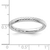 Lex & Lu Sterling Silver Stackable Expressions Rhodium Cable Ring LAL9229- 5 - Lex & Lu