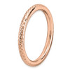 Lex & Lu Sterling Silver Stackable Expressions Pink-plated Cable Ring LAL9235- 3 - Lex & Lu