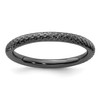 Lex & Lu Sterling Silver Stackable Expressions Black-plated Cable Ring LAL9241 - Lex & Lu