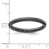 Lex & Lu Sterling Silver Stackable Expressions Black-plated Cable Ring LAL9241- 5 - Lex & Lu