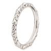 Lex & Lu Sterling Silver Stackable Expressions Rhodium Cable Ring LAL9253- 3 - Lex & Lu