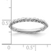 Lex & Lu Sterling Silver Stackable Expressions Rhodium Cable Ring LAL9253- 5 - Lex & Lu