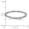 Lex & Lu Sterling Silver Stackable Expressions Rhodium Rice Ring LAL9301- 5 - Lex & Lu