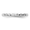 Lex & Lu Sterling Silver Stackable Expressions Rhodium Hammered Ring LAL9349- 4 - Lex & Lu