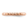 Lex & Lu Sterling Silver Stackable Expressions Pink-plated Hammered Ring LAL9355- 4 - Lex & Lu