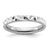 Lex & Lu Sterling Silver Stackable Expressions Rhodium Ring LAL9541 - Lex & Lu